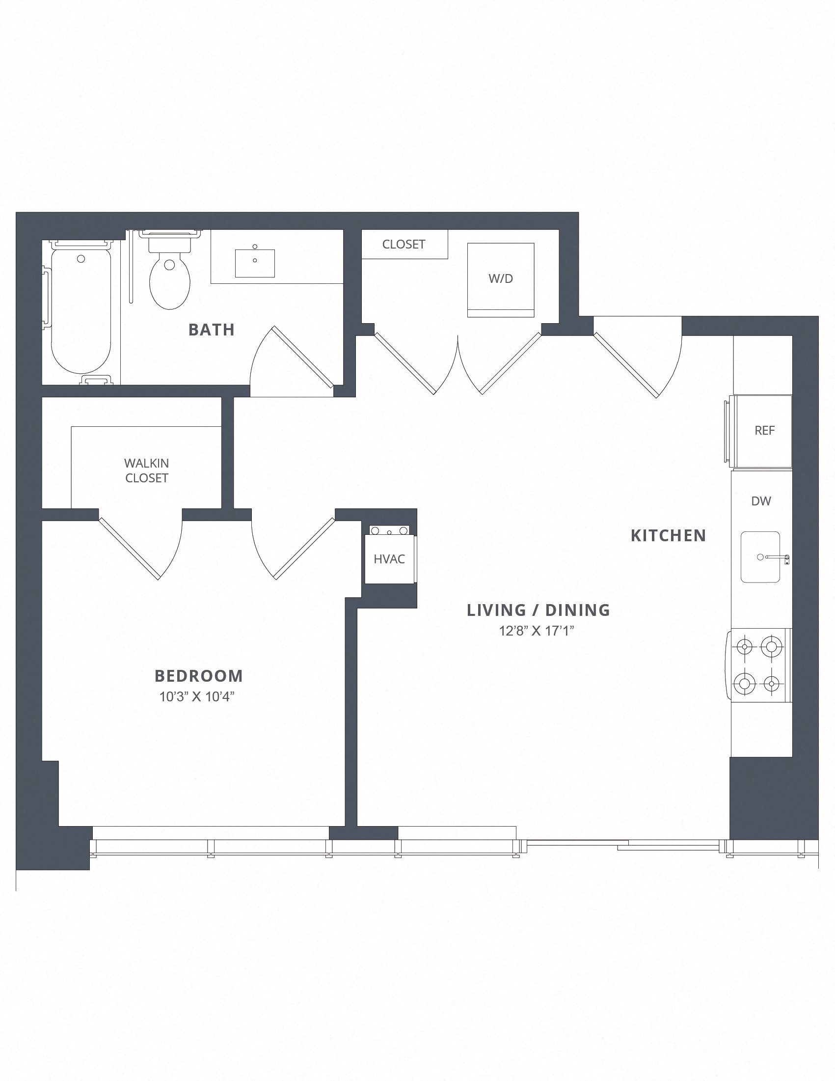 Floor Plan Image of Apartment Apt 1206